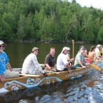 Seine River Reserve Village, Canadian Member of Parliament John Rafferty in the stern