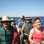 Left to right, front to back—Brandon Baker and Betsy Ward from Voyageur National Park, John Craig, Duluth and  Jim Haskell, Friends of Quetico, Kathleen Prybylski , Voyageurs National Park Association and Rich Kelly, Friends of Quetico.