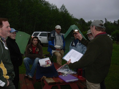 Rich Kelley giving the safety talk June 30 - the eve of Canoe the Heart of the Continent - Centennial Canoe Voyage